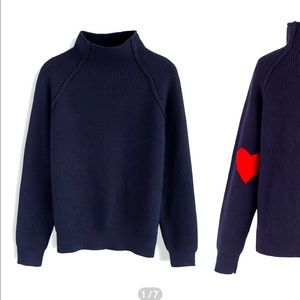 Chicwish heart and soul patch elbow sweater